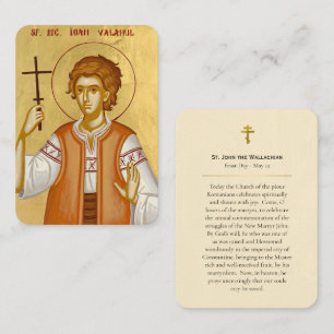 St. John the Wallachian Orthodox Christian Icon Place Card
