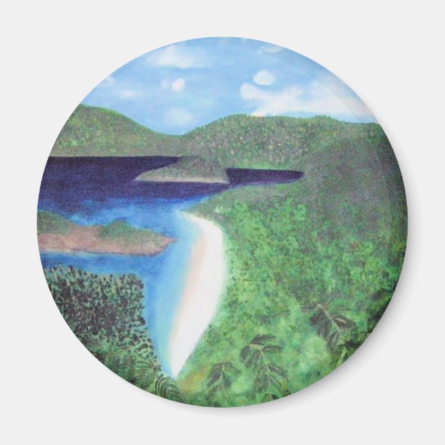 St John, US Virgin Islands Beach View Magnet (Front)