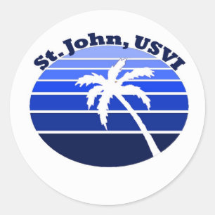 St. John, USVI Classic Round Sticker