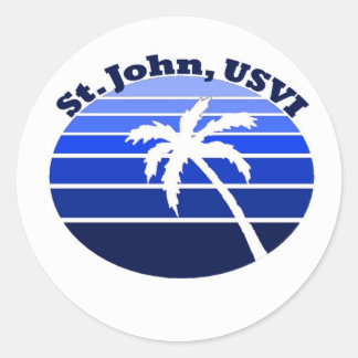 St. John, USVI Classic Round Sticker