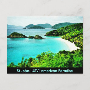 St John usvi Trunk Bay American Paradise postcard