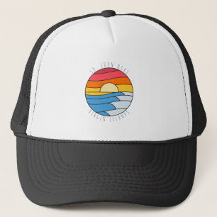 St. John USVI Vintage Beach Sunset Trucker Hat