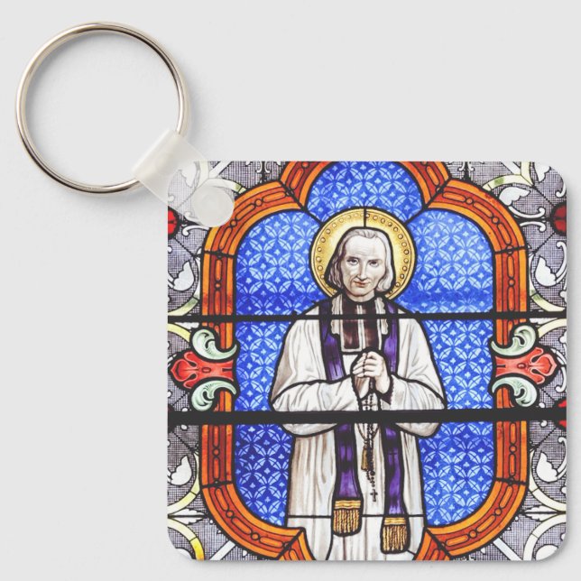 St. John Vianney Patron Saint of Parish Priests Key Ring (Front)