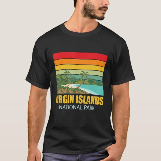 St John Virgin Islands National Park Souvenir Camp T-Shirt (Front)