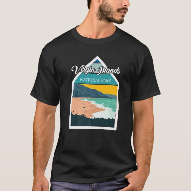 St. John Virgin Islands National Park Souvenir Whi T-Shirt (Front)
