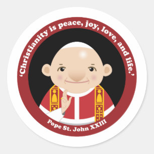 St. John XXIII Classic Round Sticker