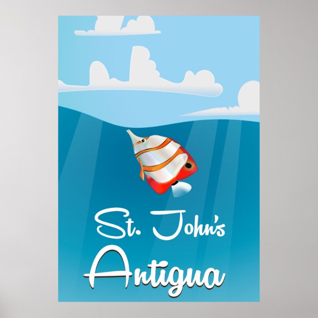 St. John's, Antigua and Barbuda Travel Poster (Front)