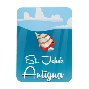 St. John's, Antigua and Barbuda Travel Poster Magnet