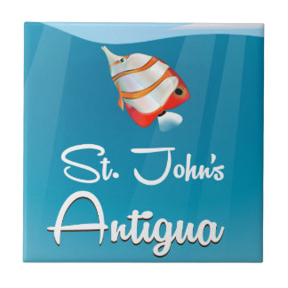 St. John's, Antigua and Barbuda Travel Poster Tile