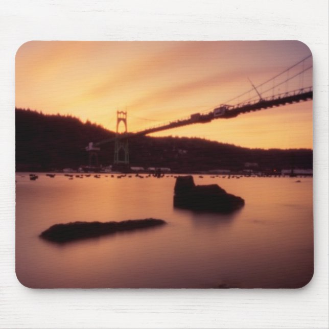 St Johns Bridge Sunset Mouse Mat (Front)