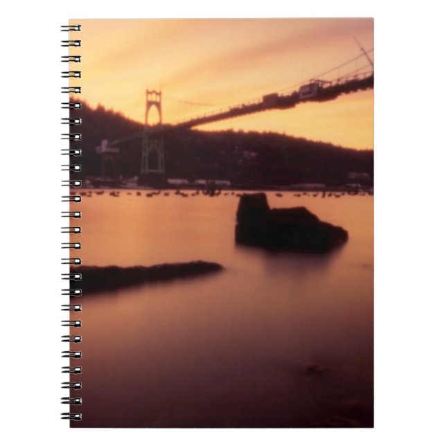 St Johns Bridge Sunset Notebook (Front)