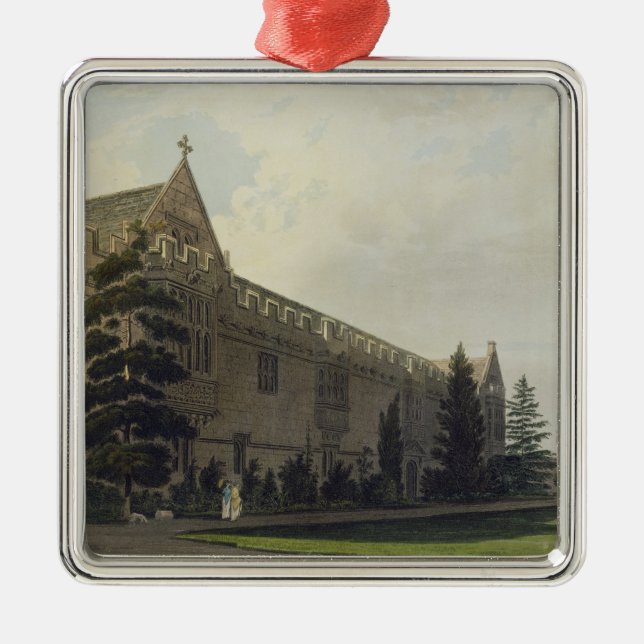 St. John's College seen from the garden, illustrat Metal Tree Decoration (Front)