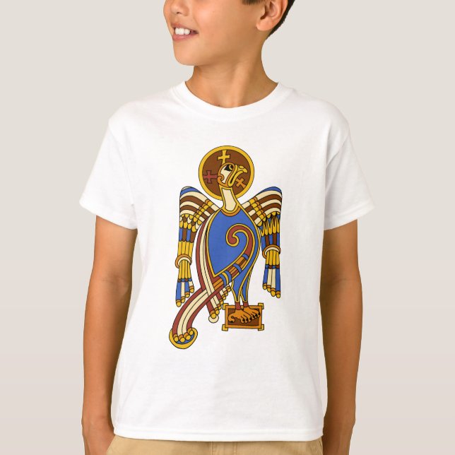 St. John's Eagle Celtic Knot Irish Mediaeval Art T-Shirt (Front)