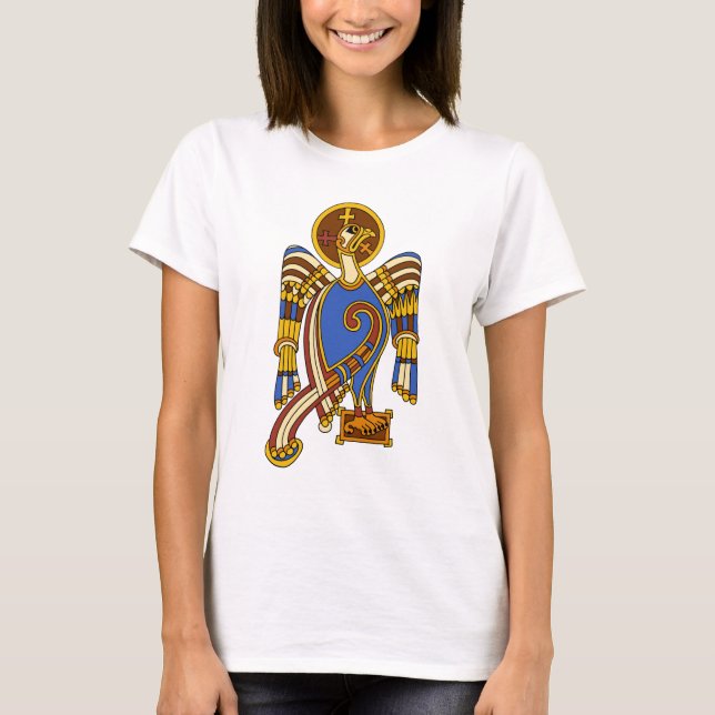 St. John's Eagle Celtic Knot Irish Mediaeval Art T-Shirt (Front)
