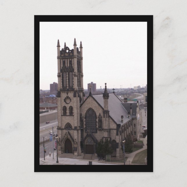St. John's Episcopal Church, Detroit Postcard (Front)