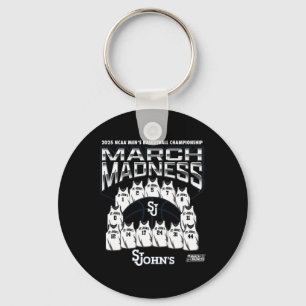 St. John's March Madness 2025 Men's Sketll Nil  Key Ring