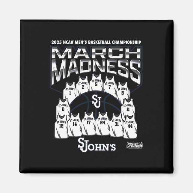 St. John's March Madness 2025 Men's Sketll Nil  Magnet (Front)