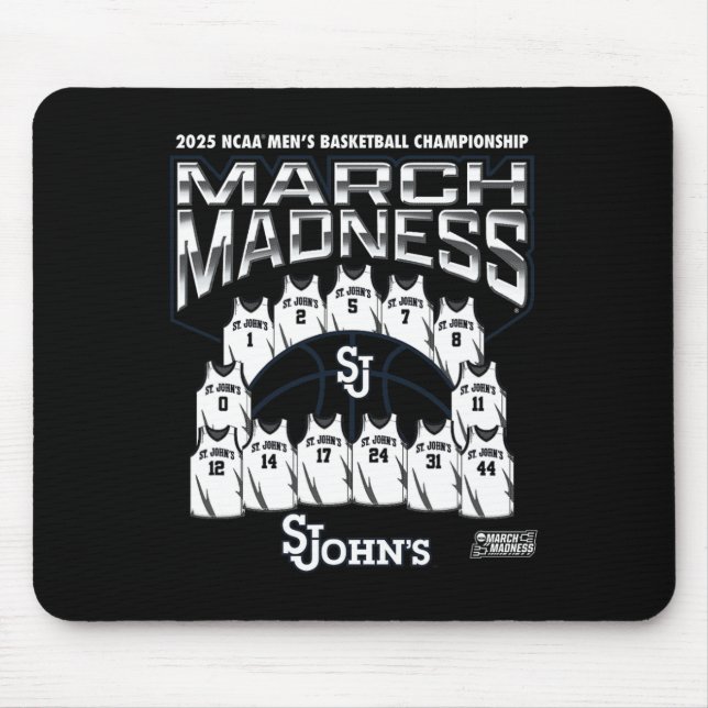 St. John's March Madness 2025 Men's Sketll Nil  Mouse Mat (Front)