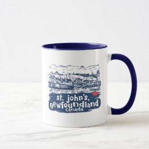 St John's Newfoundland Canada Minimalist Skyline Mug