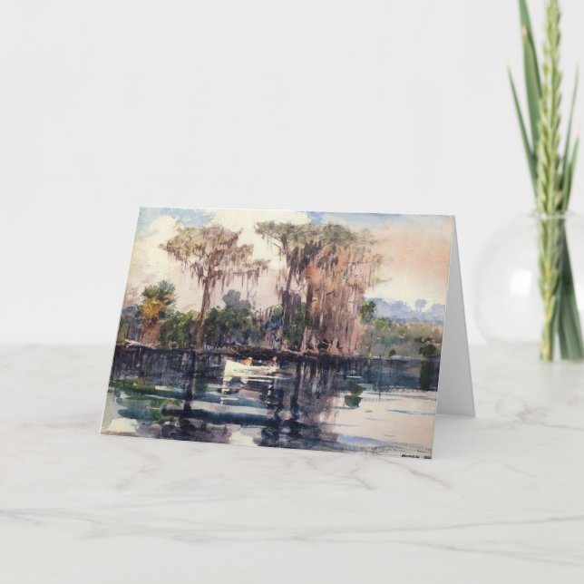 St. John's River, Florida by Winslow Homer Card (Front)