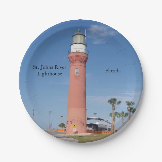St. Johns River Lighthouse paper plate (Front)