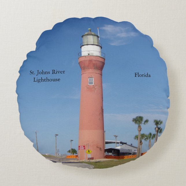 St. Johns River Lighthouse round pillow (Front)