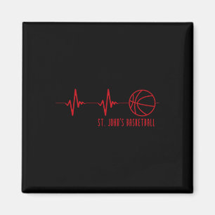St. John's Sketll Heartbeat Shirt  Magnet