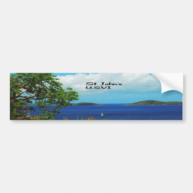 St. John's U.S.V.I. Bumper Sticker (Front)