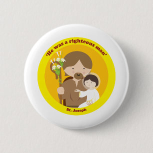 St. Joseph 6 Cm Round Badge