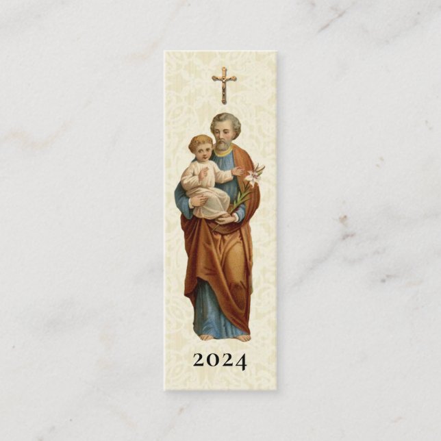 St. Joseph Altar Feast Day Holy Card Favour (Front)