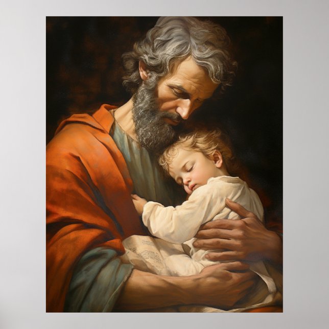 St. Joseph and the Child Jesus Religious Poster (Front)