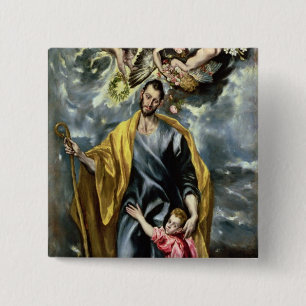 St. Joseph and the Christ Child, 1597-99 15 Cm Square Badge