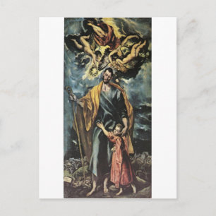 St. Joseph and the Christ Child by El Greco Postca Postcard