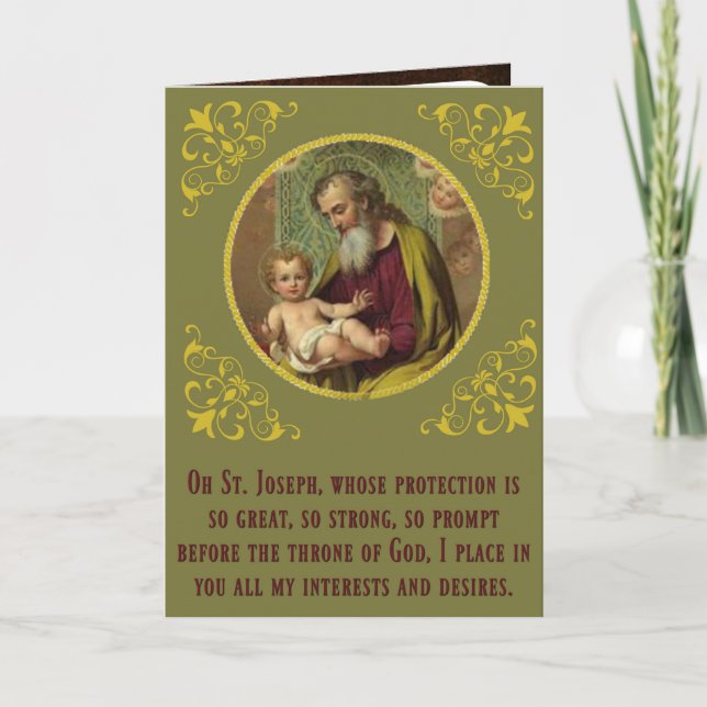 St. Joseph Baby Jesus Feast Novena Day Card (Front)