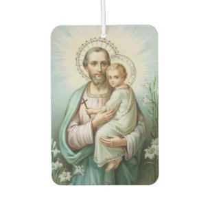 St. Joseph Baby Jesus  Lily Car Air Freshener