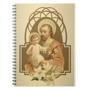 St. Joseph Baby Jesus  Lily Notebook