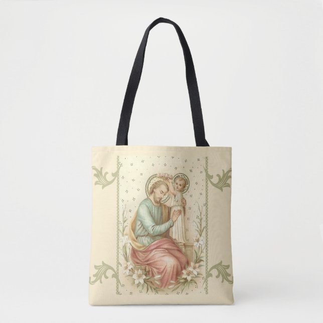 St. Joseph & Baby Jesus Tote Bag (Front)