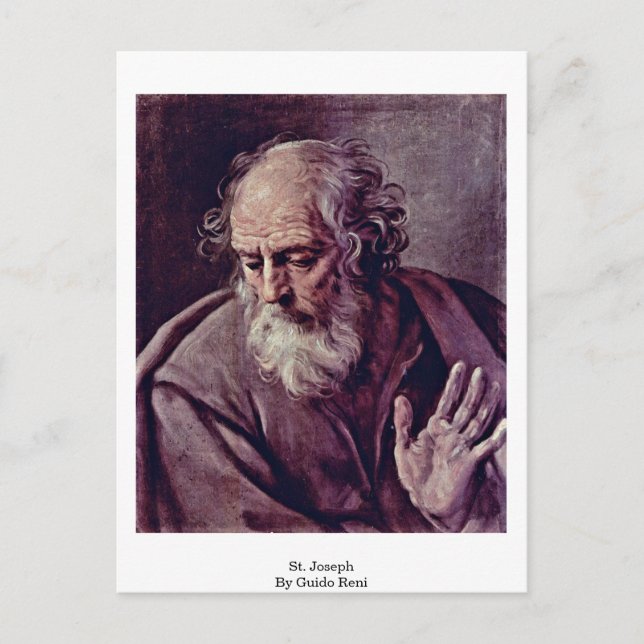 St. Joseph By Guido Reni Postcard (Front)
