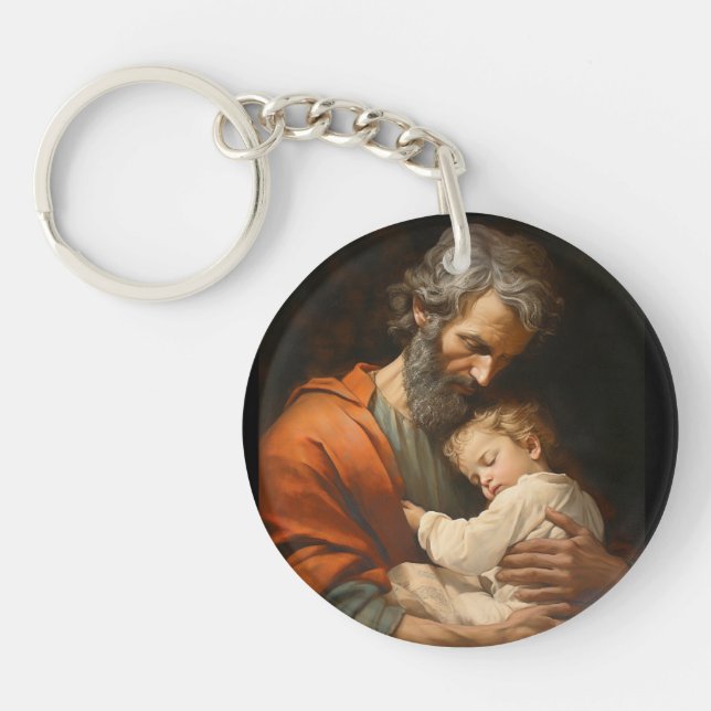 St. Joseph & Child Jesus  Key Ring (Front)