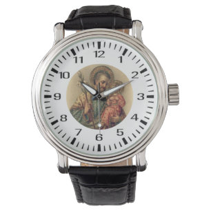 St. Joseph Child Jesus Traditional Lilies Watch