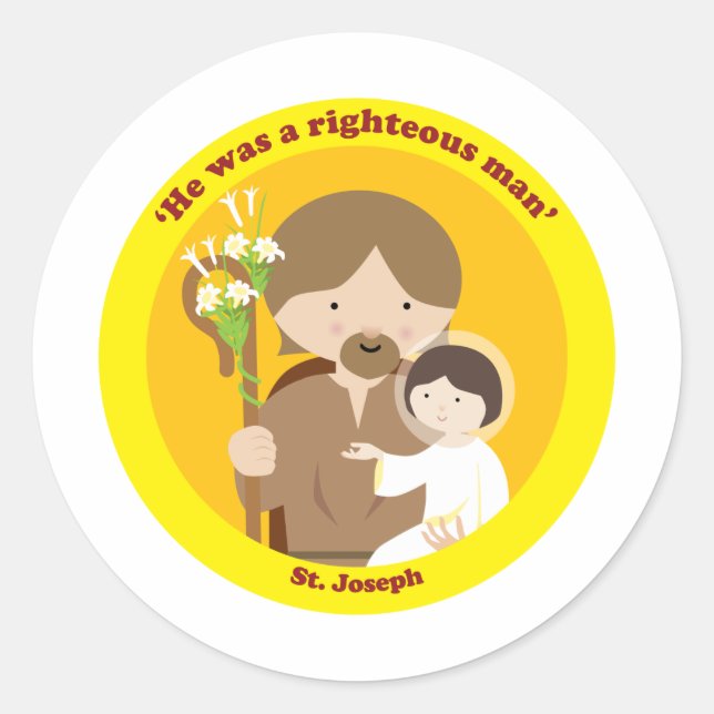 St. Joseph Classic Round Sticker (Front)