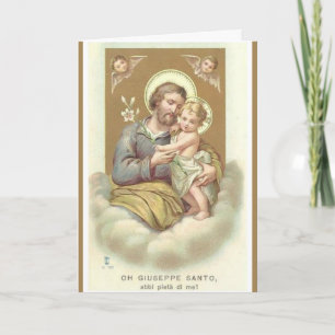 St. Joseph  FATHER'S DAY Angels Lily Card