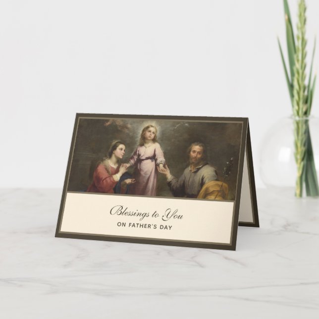 St. Joseph Fathers Day Catholic Religious  Card (Front)