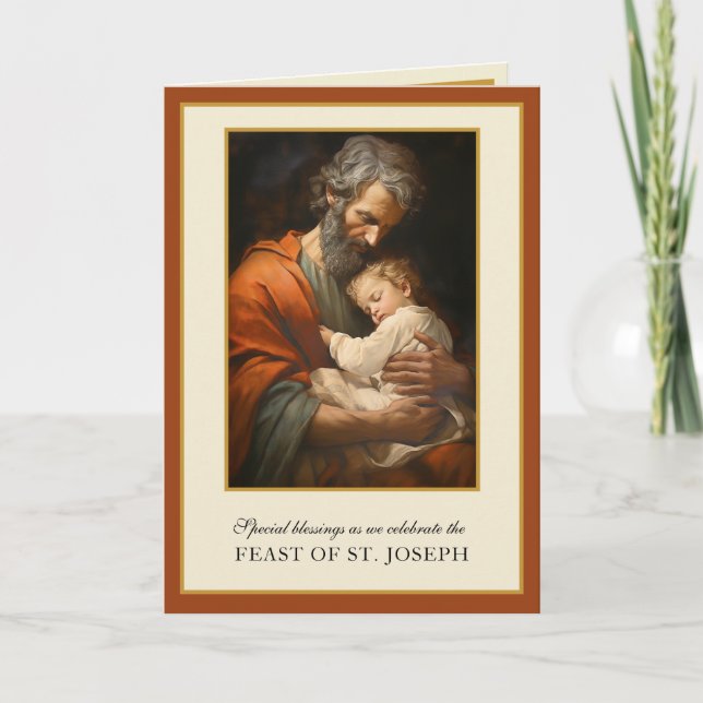 St. Joseph Feast Religious Jesus Prayer Card (Front)