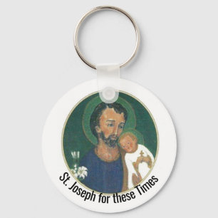 St Joseph for these Times Key Ring