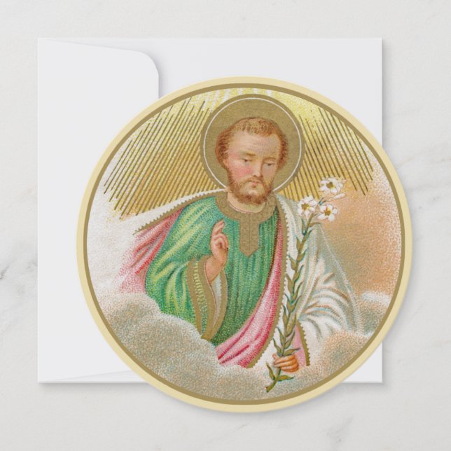 St. Joseph from a ‘Pilgrimage Card’ (Detail; B 01) (Front)