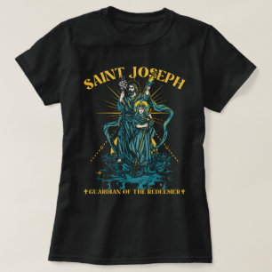 St Joseph Guardian of the Redeemer Bible Verse T-Shirt
