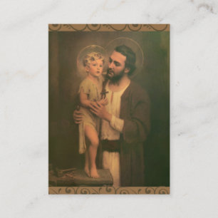 St. Joseph Jesus Angels Memorare Prayer Business Card