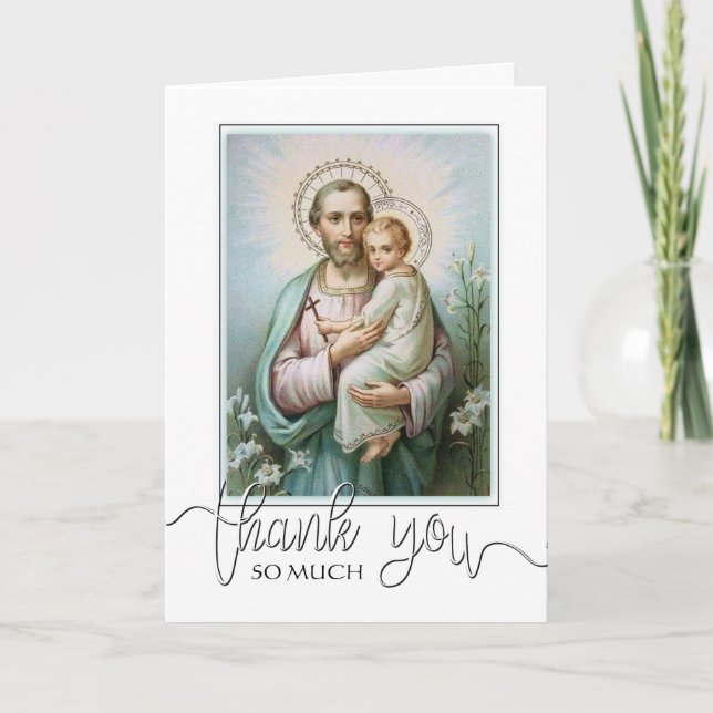 St. Joseph Jesus Catholic Condolence Thank You Card (Front)