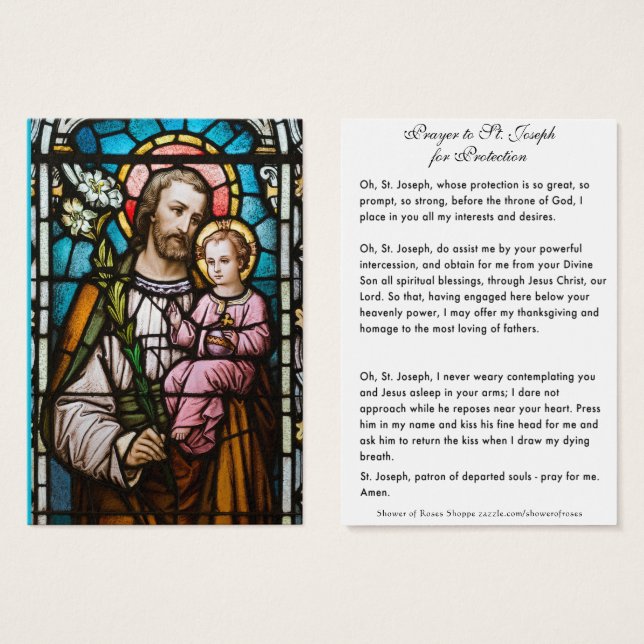 St. Joseph Jesus Catholic Protection Prayer (Front & Back)